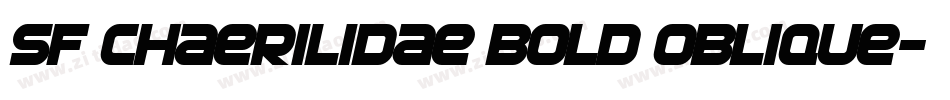 SF Chaerilidae Bold Oblique字体转换